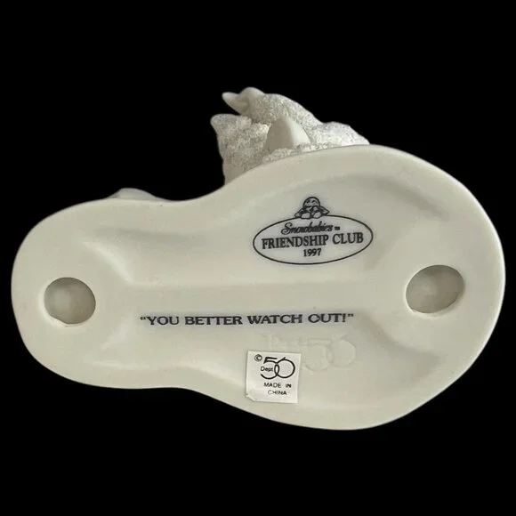 Dept 56 Snowbabies You Better Watch Out Figurine With Penguin Friendship Club - Picture 6 of 7